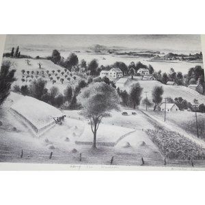 Along the Hudson Print Arnold Blanch Vintage 66241